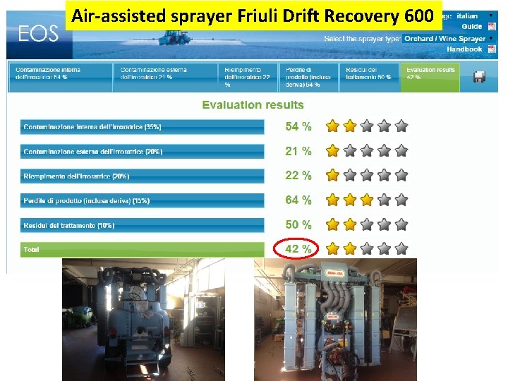 Air-assisted sprayer Friuli Drift Recovery 600 