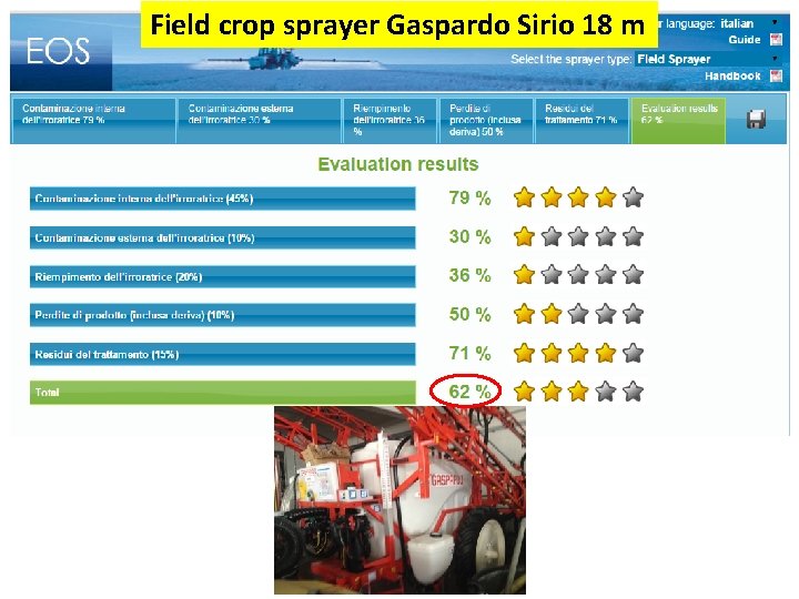 Field crop sprayer Gaspardo Sirio 18 m 