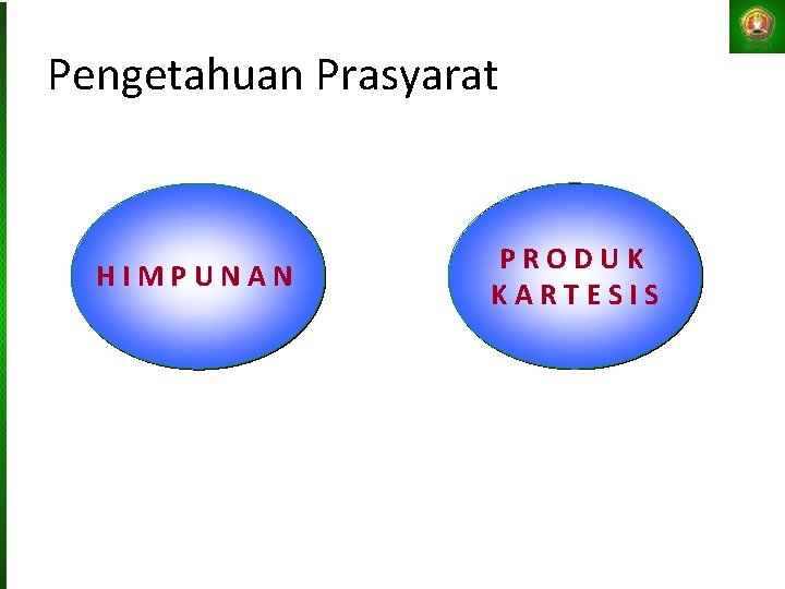 Pengetahuan Prasyarat HIMPUNAN PRODUK KARTESIS 