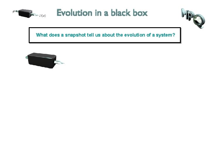 What does a snapshot tell us about the evolution of a system? 