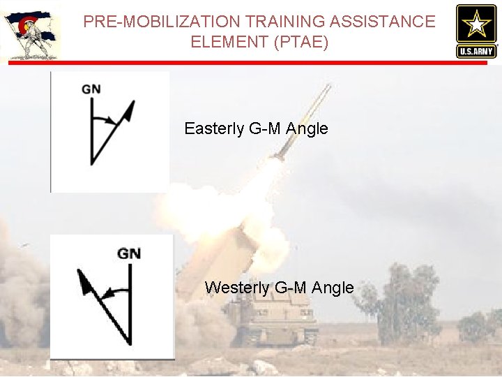 PRE-MOBILIZATION TRAINING ASSISTANCE ELEMENT (PTAE) Easterly G-M Angle Westerly G-M Angle 