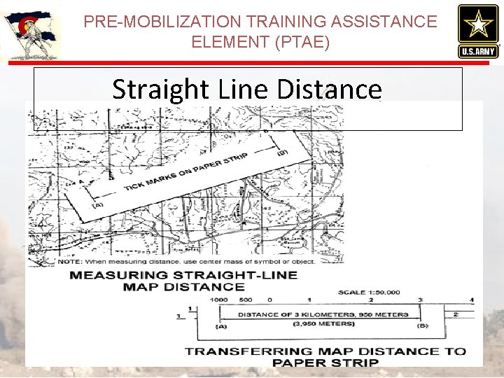 PRE-MOBILIZATION TRAINING ASSISTANCE ELEMENT (PTAE) Straight Line Distance 