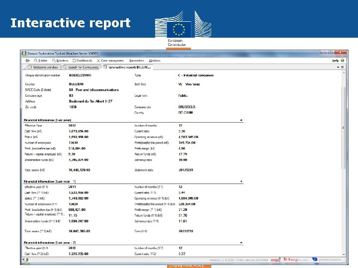 Interactive report Regional Policy and Employment Policy 