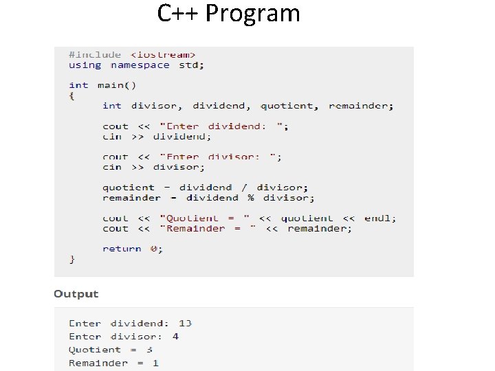 C++ Program 