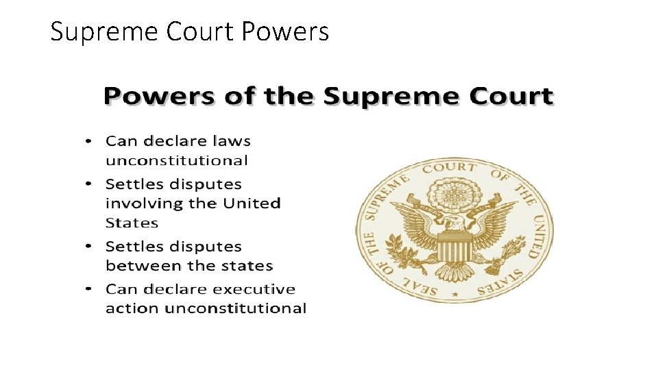 Supreme Court Powers 