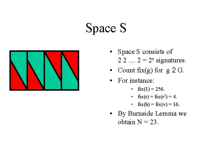 Space S • Space S consists of 2 2. . 2 = 2 n