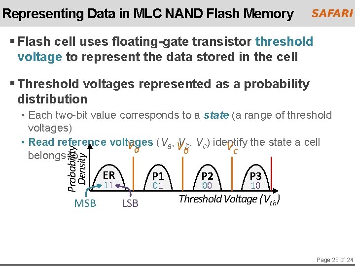 Representing Data in MLC NAND Flash Memory § Flash cell uses floating-gate transistor threshold