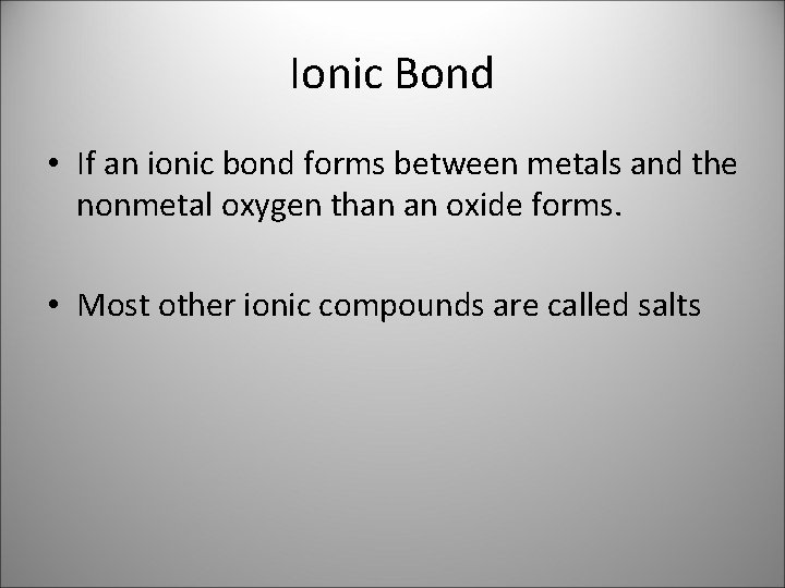 Ionic Bonds Chapter 8 Section 2 Ionization Energy
