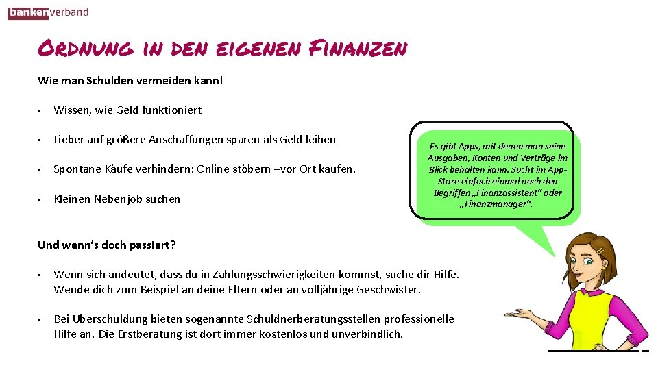 Wie man Schulden vermeiden kann! • Wissen, wie Geld funktioniert • Lieber auf größere