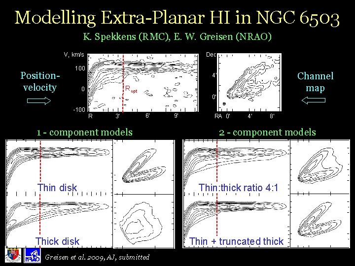 Modelling Extra-Planar HI in NGC 6503 K. Spekkens (RMC), E. W. Greisen (NRAO) V,
