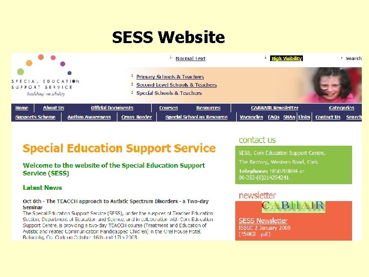 SESS Website www. sess. ie 