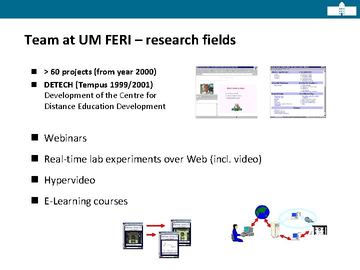 Team at UM FERI – research fields n > 60 projects (from year 2000)