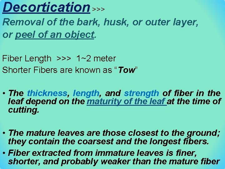 Decortication >>> Removal of the bark, husk, or outer layer, or peel of an