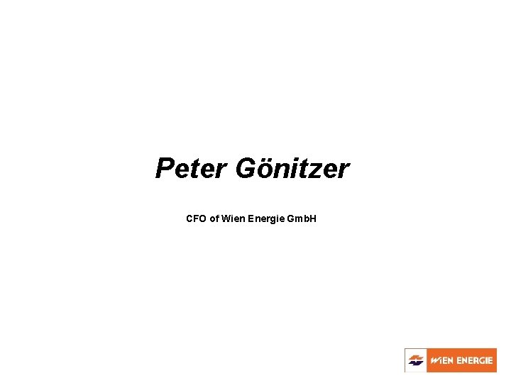 Peter Gönitzer CFO of Wien Energie Gmb. H 