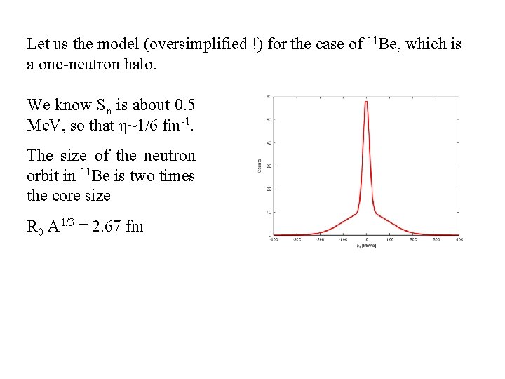 Let us the model (oversimplified !) for the case of 11 Be, which is