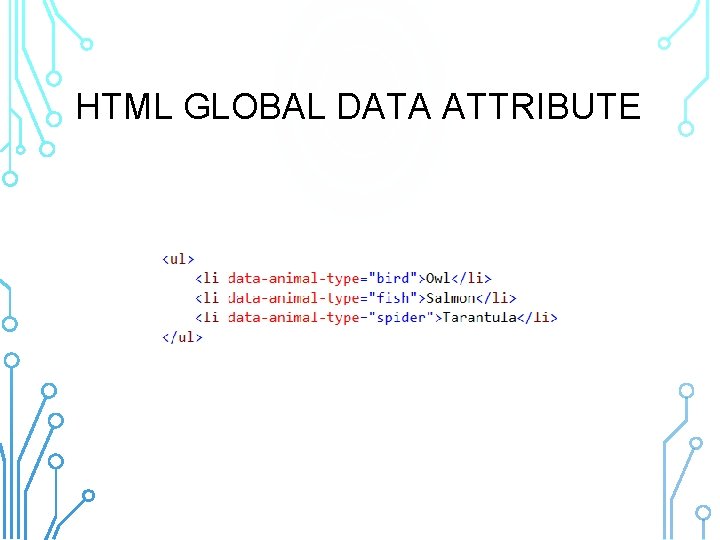 HTML GLOBAL DATA ATTRIBUTE 