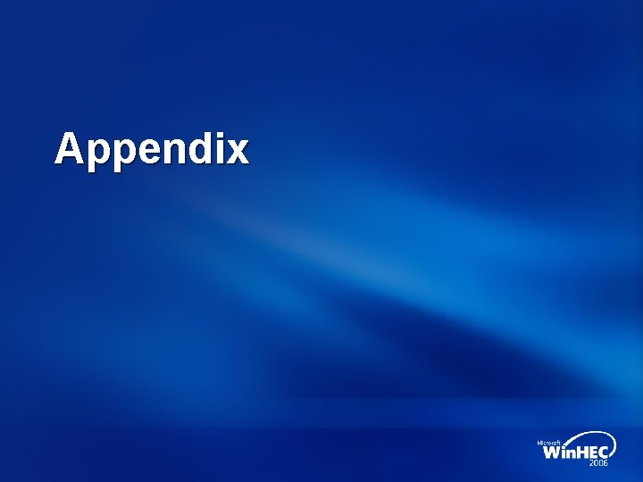 Appendix 