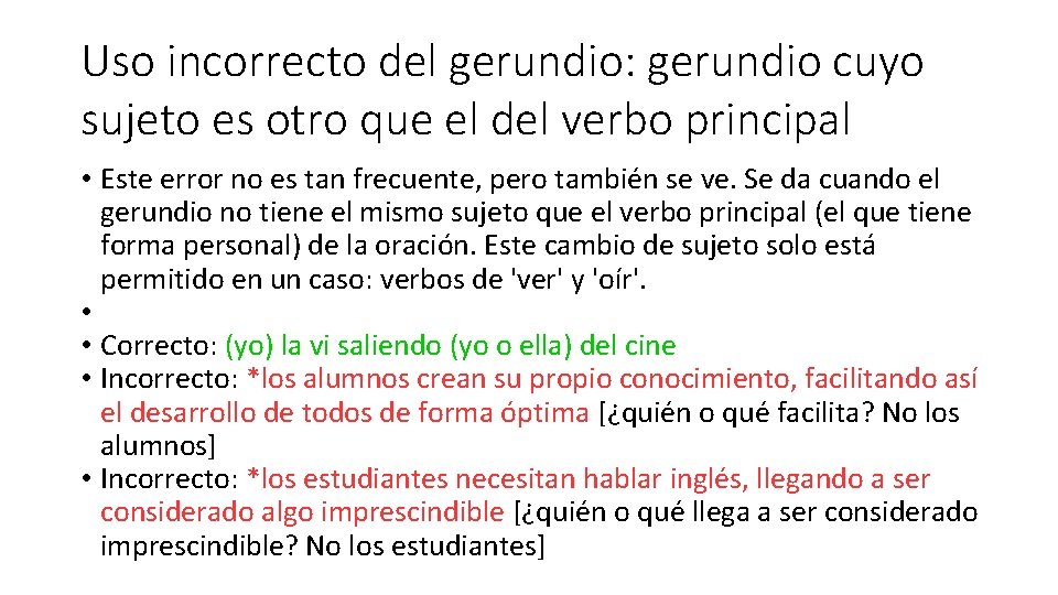 Gerundio uso y abuso En el espaol escrito