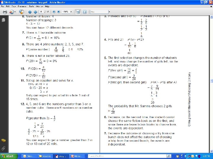 Probability of Independent and 10 -6 Dependent Events 