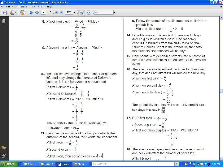 Probability of Independent and 10 -6 Dependent Events 