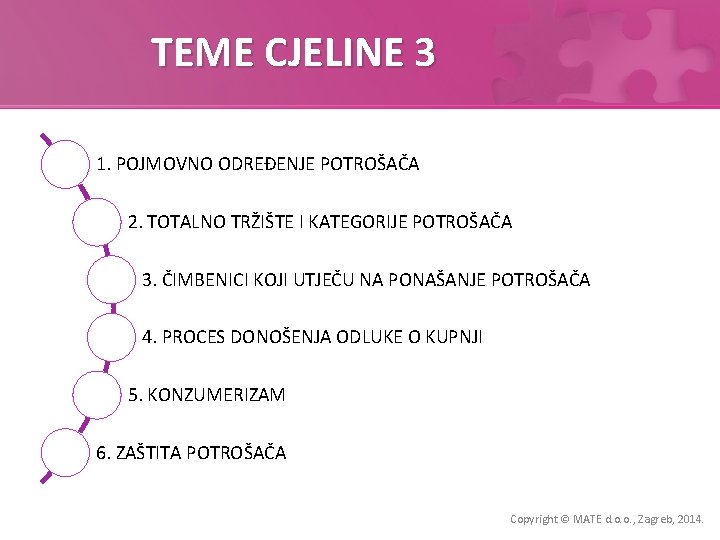 TEME CJELINE 3 1. POJMOVNO ODREĐENJE POTROŠAČA 2. TOTALNO TRŽIŠTE I KATEGORIJE POTROŠAČA 3.