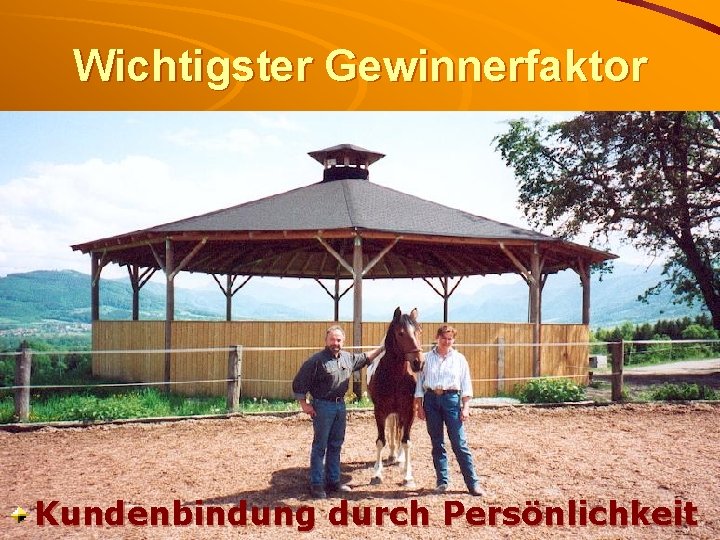 Wichtigster Gewinnerfaktor Kundenbindung durch Persönlichkeit 