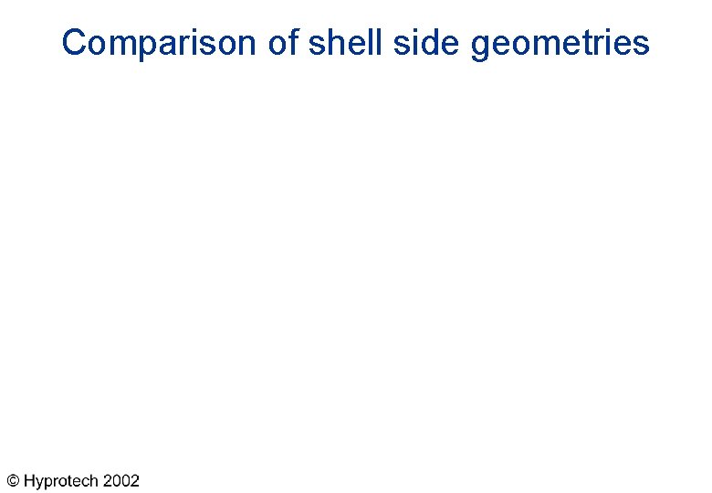 Comparison of shell side geometries 
