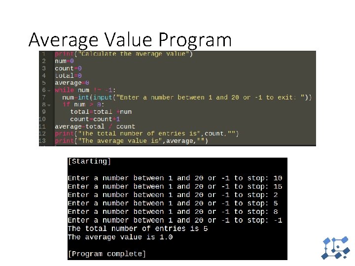 Average Value Program 