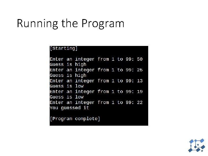 Running the Program 