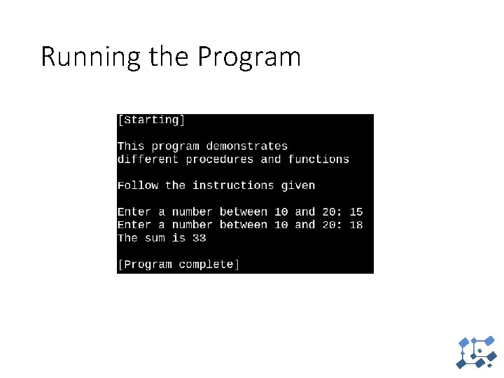 Running the Program 