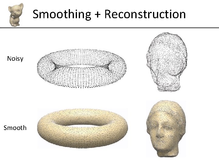 Smoothing + Reconstruction Noisy Smooth 