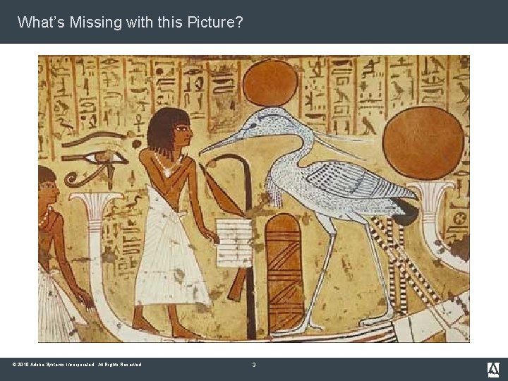 What’s Missing with this Picture? © 2010 Adobe Systems Incorporated. All Rights Reserved. 3