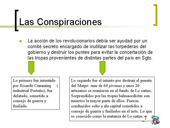 Las Conspiraciones n La acción de los revolucionarios debía ser ayudad por un comité