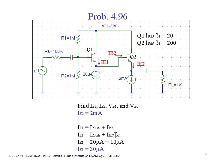 Prob. 4. 96 Q 1 has b 1 = 20 Q 2 has b