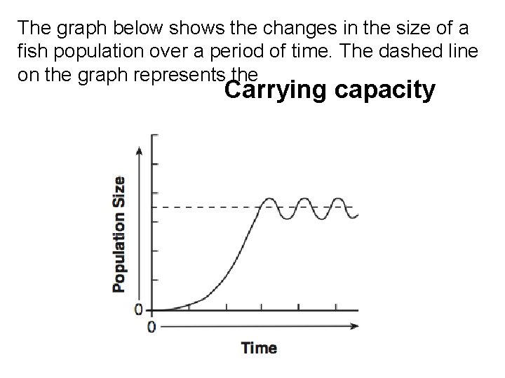 The graph below shows the changes in the size of a fish population over The graph below shows the changes in the size of a fish population over