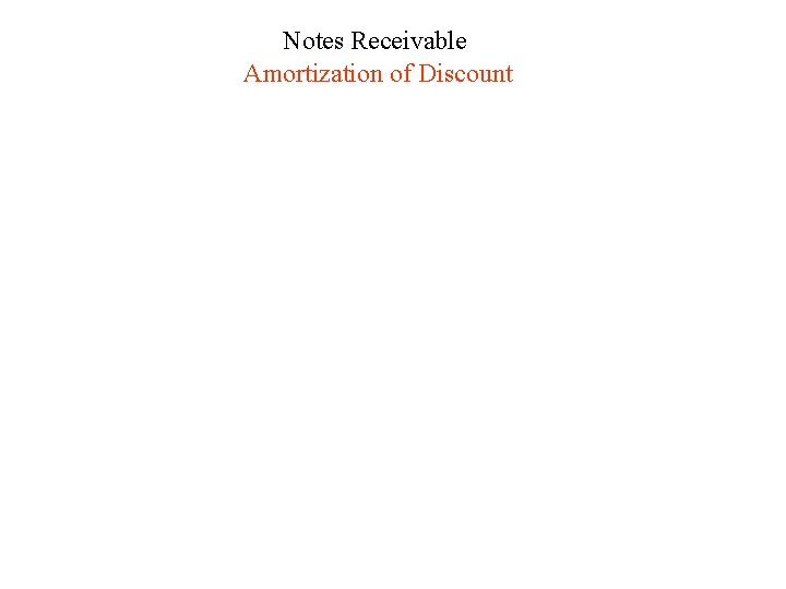 Notes Receivable Amortization of Discount 