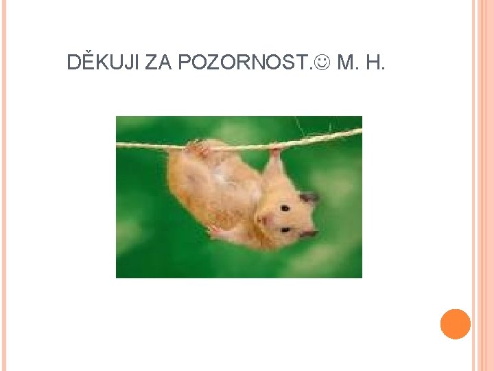 DĚKUJI ZA POZORNOST. M. H. 