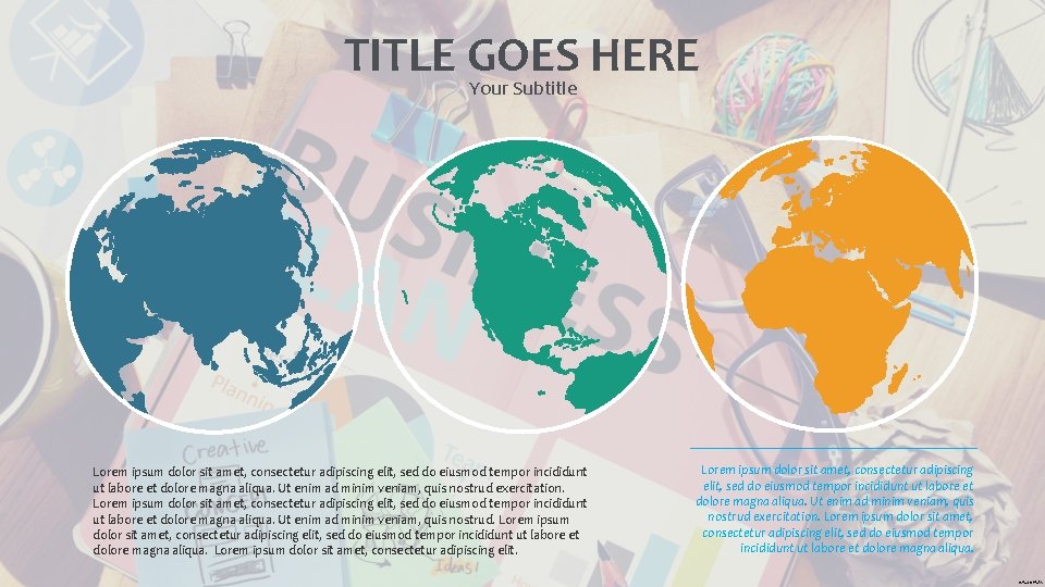 TITLE GOES HERE Your Subtitle Lorem ipsum dolor sit amet, consectetur adipiscing elit, sed