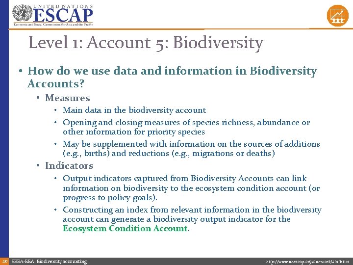 Level 1: Account 5: Biodiversity • How do we use data and information in