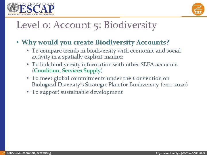 Level 0: Account 5: Biodiversity • Why would you create Biodiversity Accounts? • To