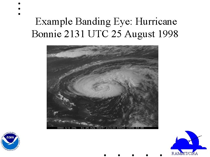 Example Banding Eye: Hurricane Bonnie 2131 UTC 25 August 1998 RAMMT/CIRA 