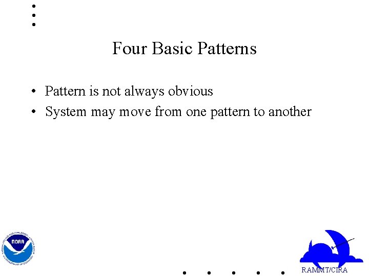Four Basic Patterns • Pattern is not always obvious • System may move from