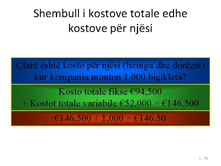 Shembull i kostove totale edhe kostove për njësi Çfarë është kosto për njësi (lizingu