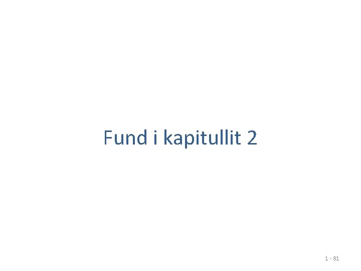 Fund i kapitullit 2 1 - 81 