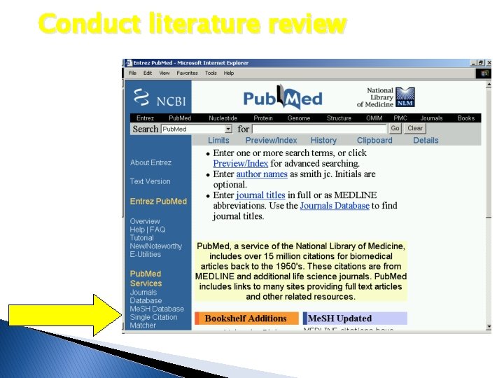 Conduct literature review 