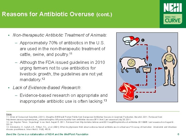 Reasons for Antibiotic Overuse (cont. ) • Non-therapeutic Antibiotic Treatment of Animals: – Approximately