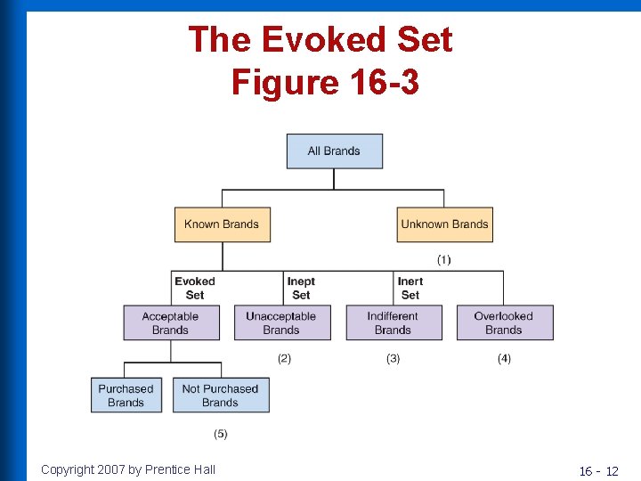 The Evoked Set Figure 16 -3 Copyright 2007 by Prentice Hall 16 - 12 The Evoked Set Figure 16 -3 Copyright 2007 by Prentice Hall 16 - 12