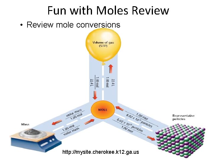 Fun with Moles Review • Review mole conversions http: //mysite. cherokee. k 12. ga.