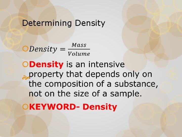 Determining Density 