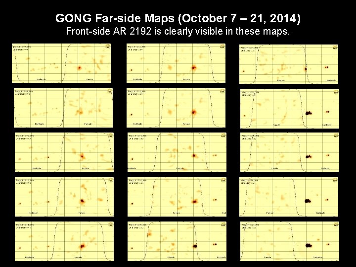 GONG Far-side Maps (October 7 – 21, 2014) Front-side AR 2192 is clearly visible